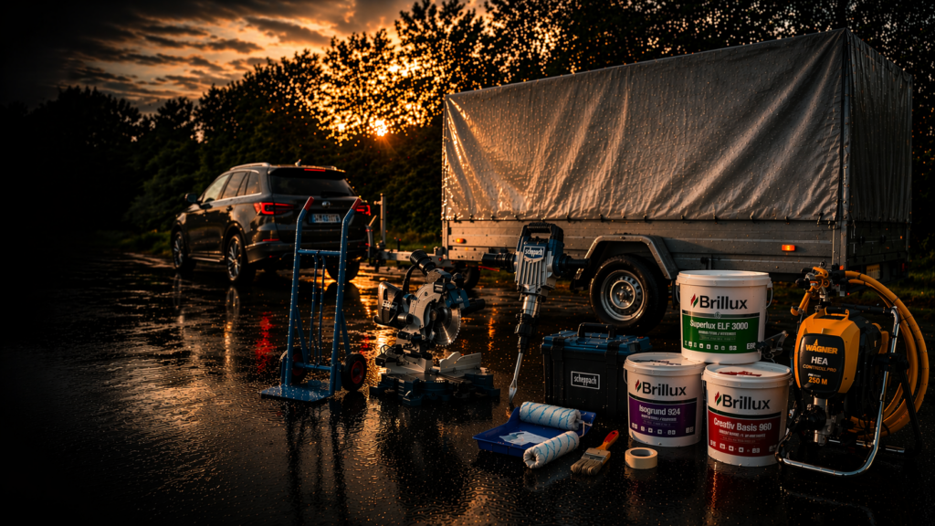 Werkzeug und Anhänger für Renovierung und Transport – Servicewelt Schäfer